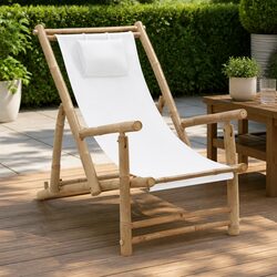 Foldable Deck Chair for Garden and Patio Use