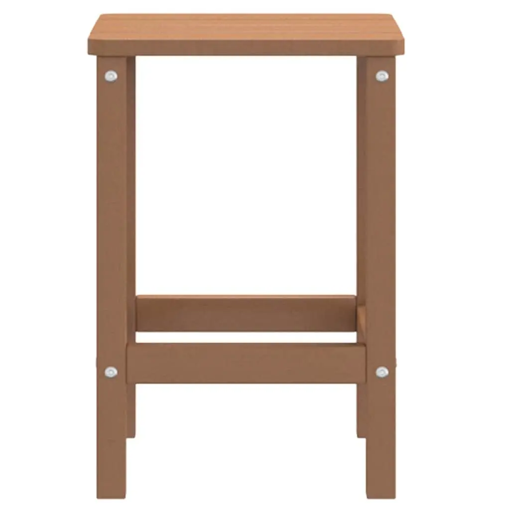 Adirondack Side Table HDPE Weather Resistant Brown 38 x 38 x 46 cm