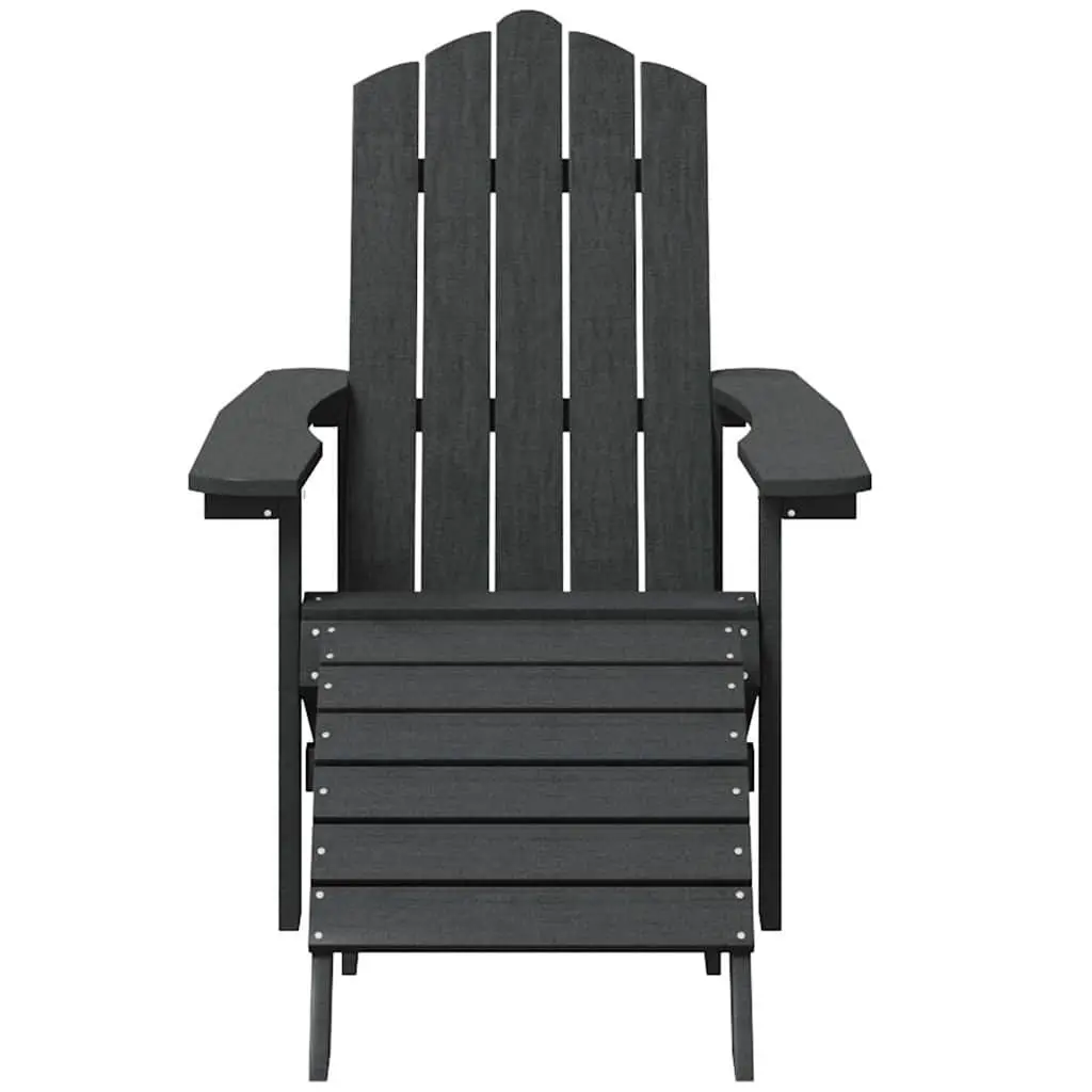 Adirondack Chair with Footstool for Outdoor Comfort