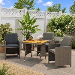 Practical Grey Garden Table for Outdoor Gatherings
