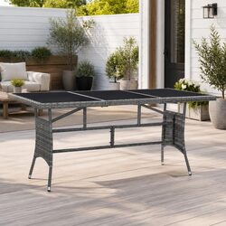 Perfectly Suited for Outdoor Gatherings: Grey Garden Table 170x80x74cm