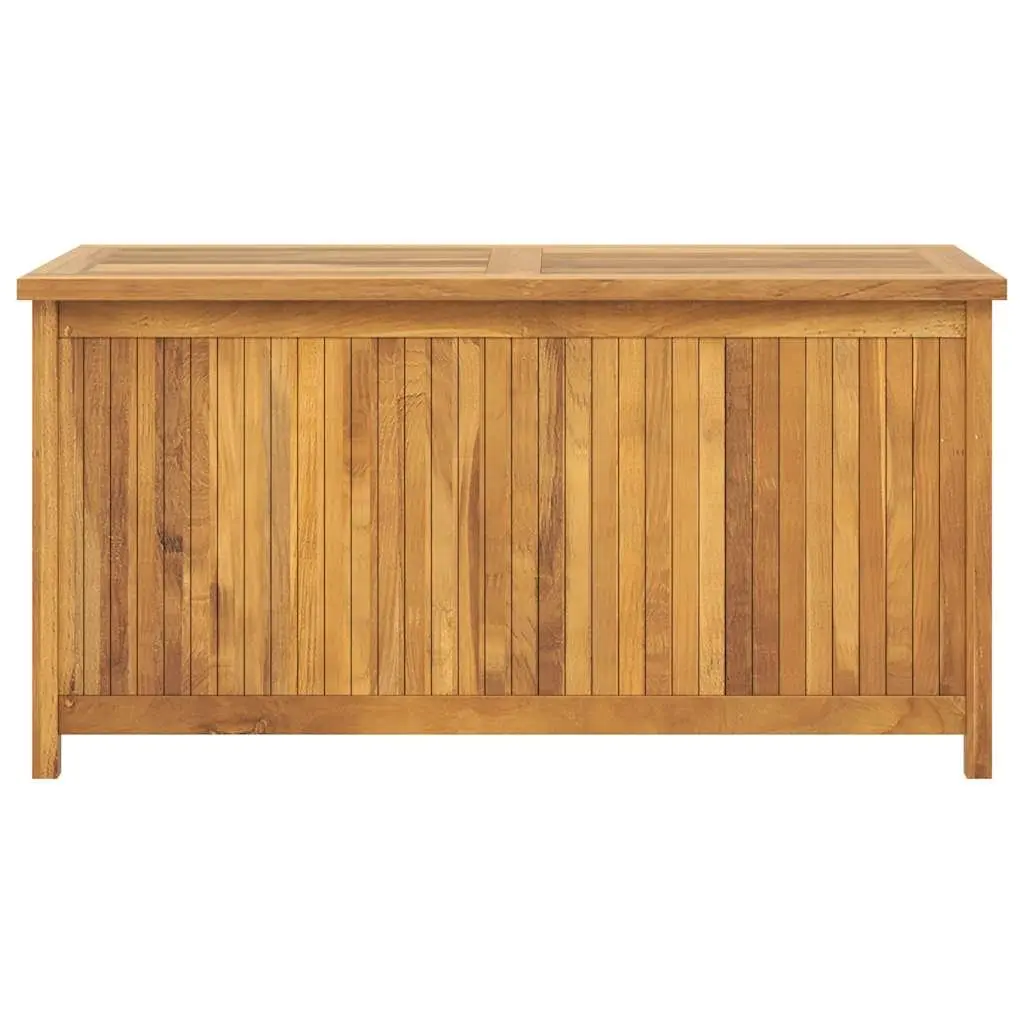 Garden Storage Box Solid Teak Wood 114x50x58 cm Brown Outdoor Deck Chest