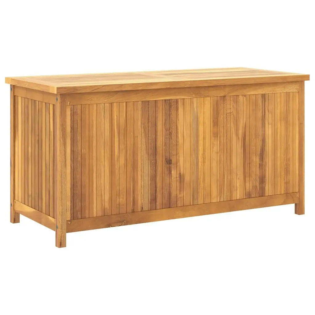 Garden Storage Box Solid Teak Wood 114x50x58 cm Brown Outdoor Deck Chest