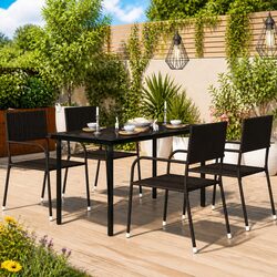 Practical Black Dining Table for Your Patio and Garden