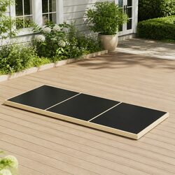 Versatile 4 Piece Black Glass Table Top Set for Home Use