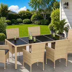 Versatile 4 Piece Black Glass Table Top Set for Home Use