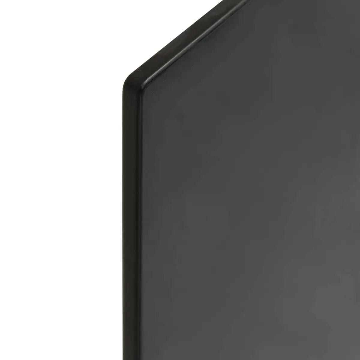 Rectangular Tempered Glass Table Top Matte Black Indoor Outdoor