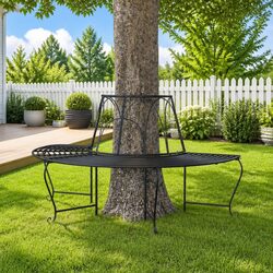Versatile Half Round Tree Bench for Any Outdoor Setting 159cm