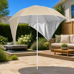 Perfect Beach Companion - Parasol with Side Walls 215cm