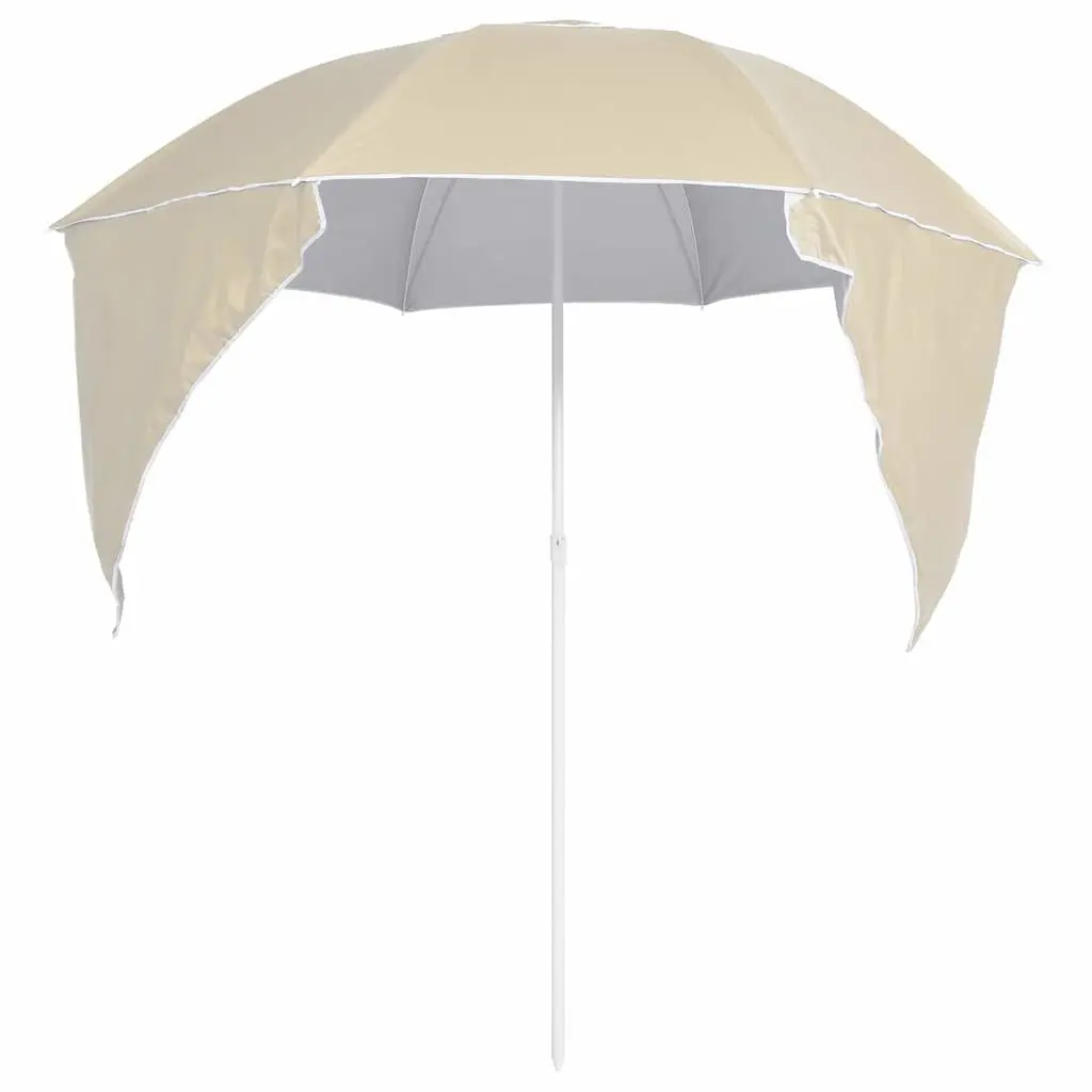 Beach Parasol Polyester with Detachable Side Walls 215cm Yellow
