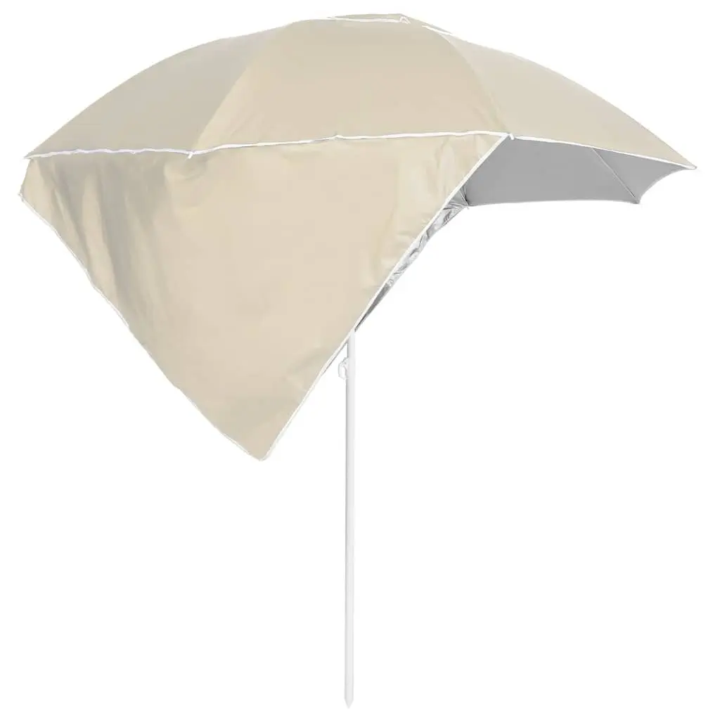 Beach Parasol Polyester with Detachable Side Walls 215cm Yellow