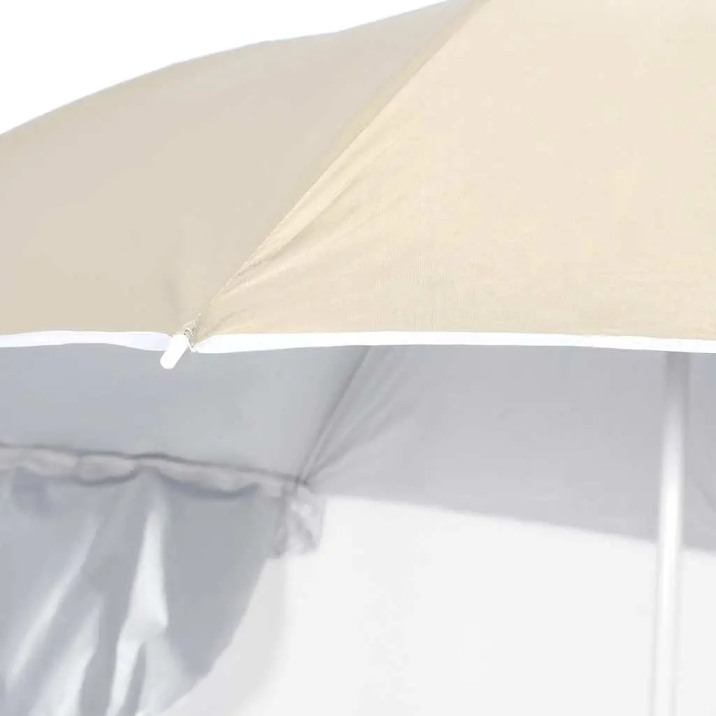 Beach Parasol Polyester with Detachable Side Walls 215cm Yellow