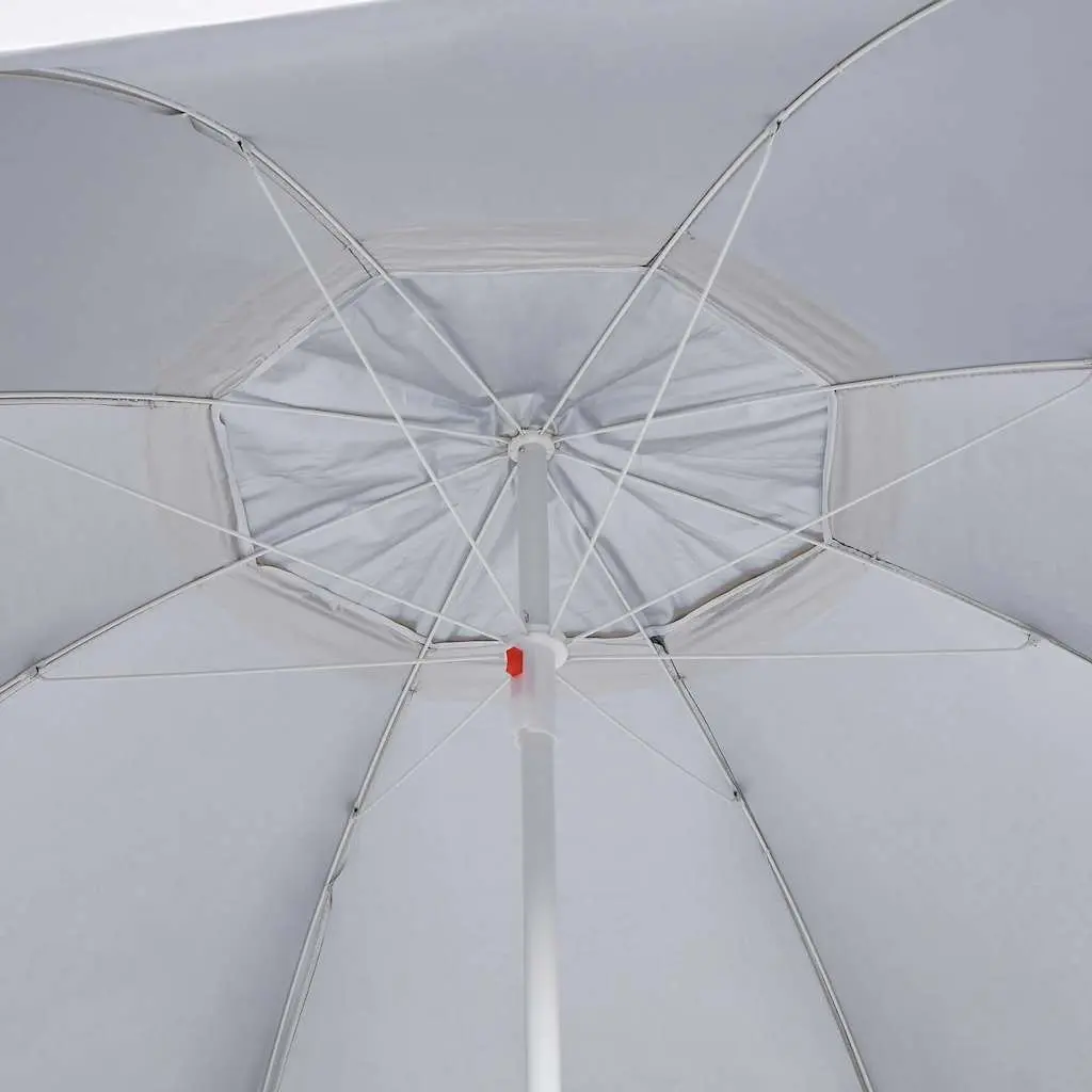 Beach Parasol Polyester with Detachable Side Walls 215cm Yellow