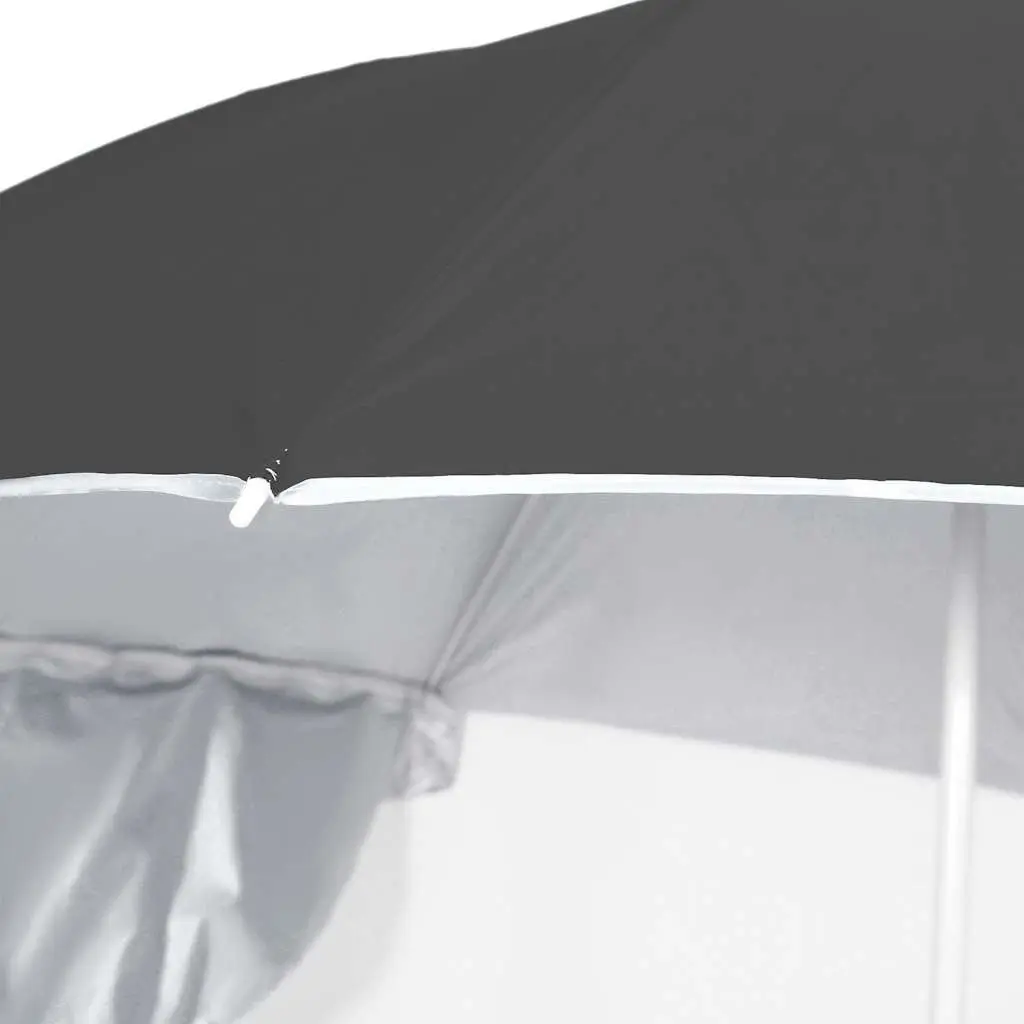 Beach Parasol Polyester 215cm Anthracite with Detachable Side Walls