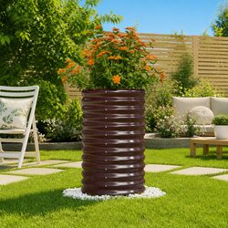 Practical Galvanised Steel Planter for Any Outdoor Space