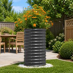 Practical Anthracite Garden Planter for Outdoor Use
