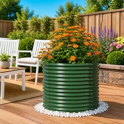 Versatile Green Garden Planter for Patios and Balconies 80x80x68cm