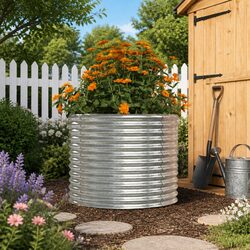 Practical Galvanised Steel Planter for All Spaces