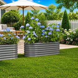Practical Galvanised Steel Raised Bed for Any Garden