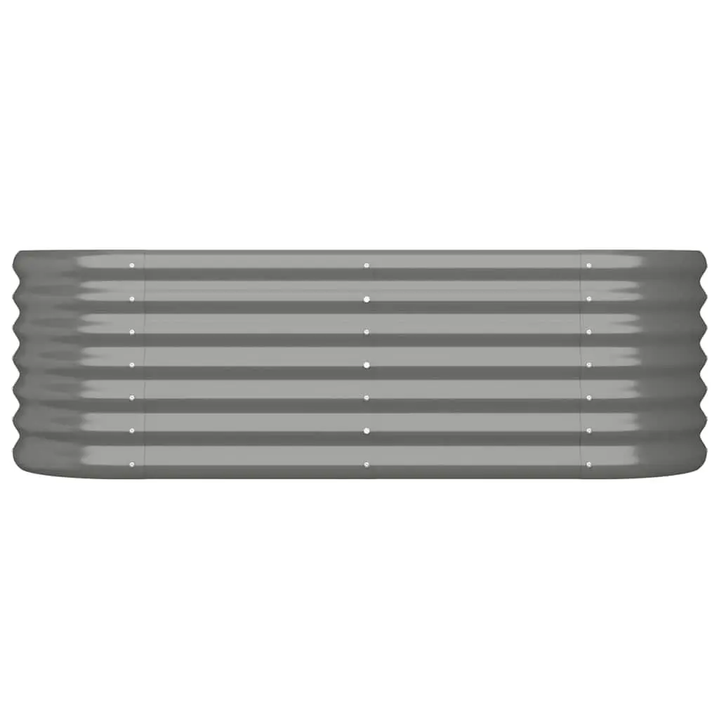 Galvanised Steel Raised Garden Bed Planter Grey 114 x 40 x 36 cm Outdoor Balcony Patio