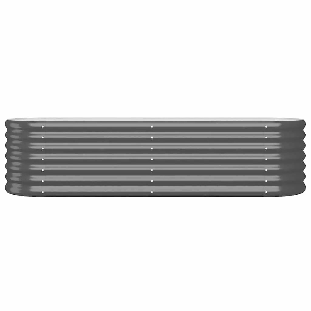 Garden Raised Bed Planter Box Outdoor Galvanised Steel 152x40x36cm Anthracite
