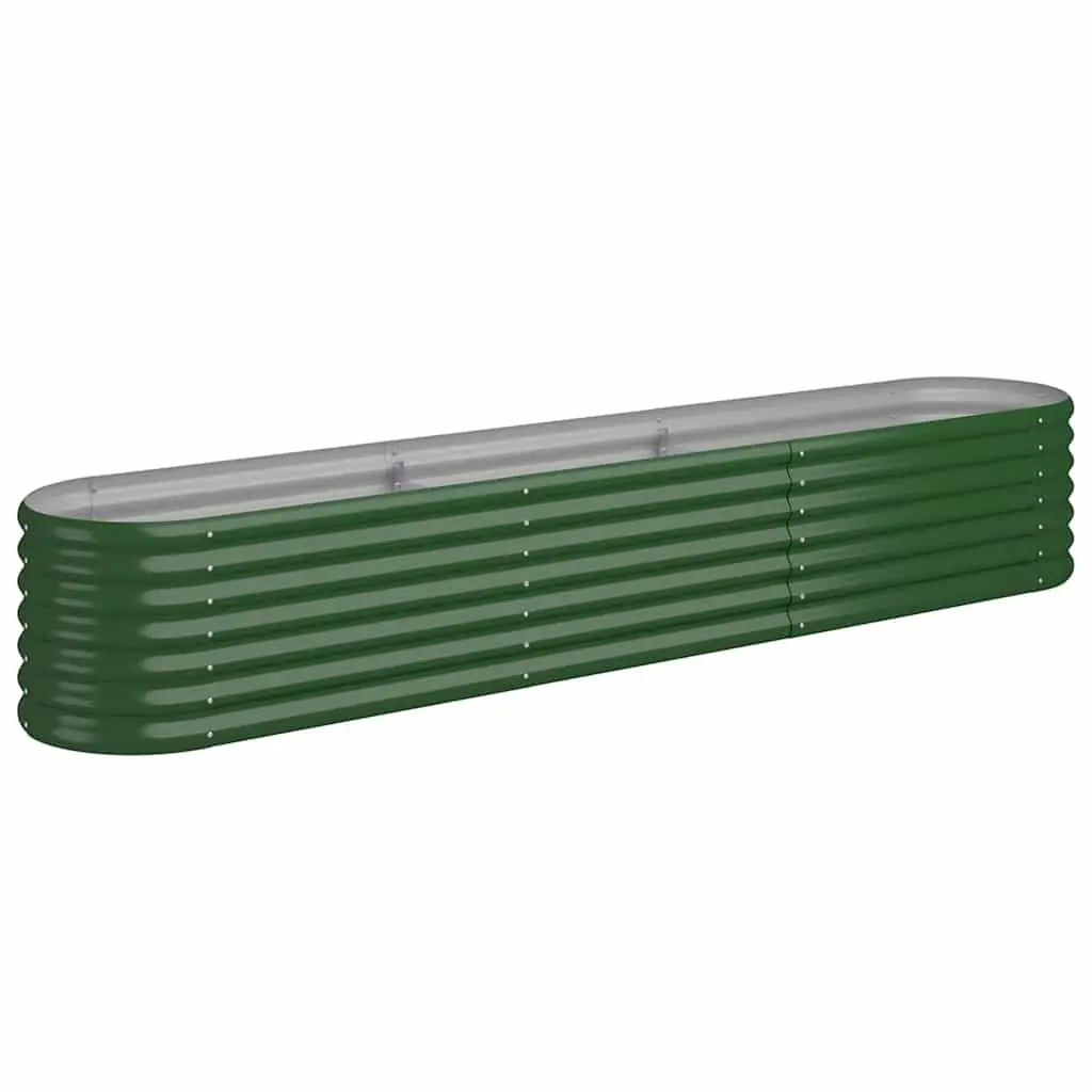 Garden Raised Bed Planter Box Outdoor Vegetable Flower Herb Pot Green Steel