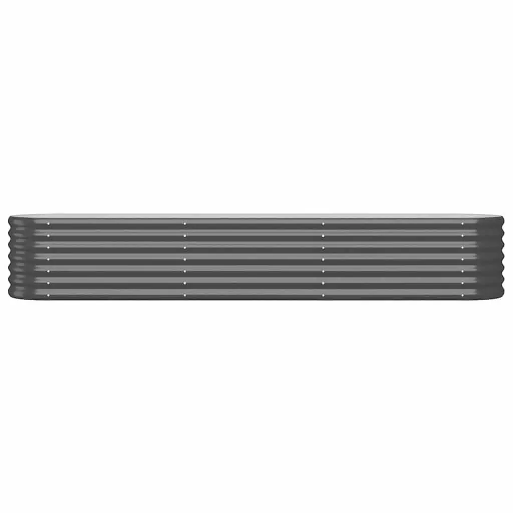 Raised Garden Bed Planter Box Galvanised Steel 224 x 40 x 36 cm Anthracite