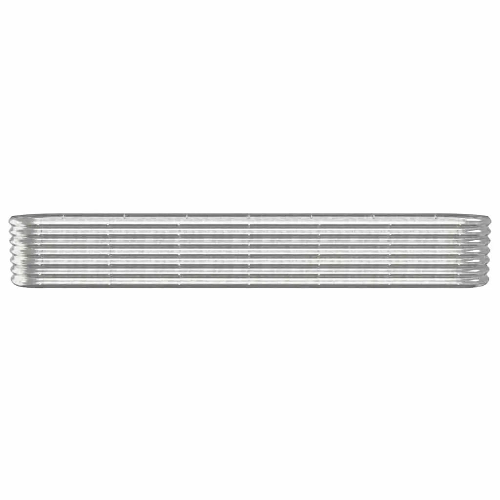 Garden Raised Bed Galvanised Steel Planter Box 260 x 40 x 36 cm Silver