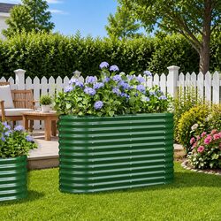 Garden Raised Bed Planter Box Outdoor Vegetable Flower Herb Growing Container
