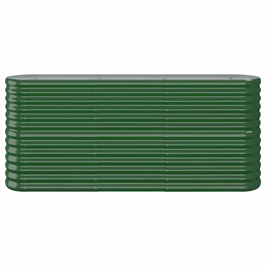 Garden Raised Bed Planter Box Galvanised Steel Frame 152x40x68cm Green
