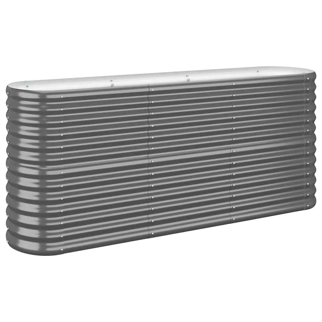 Raised Garden Bed Anthracite Steel Planter Box Outdoor Vegetables Flowers Herbs