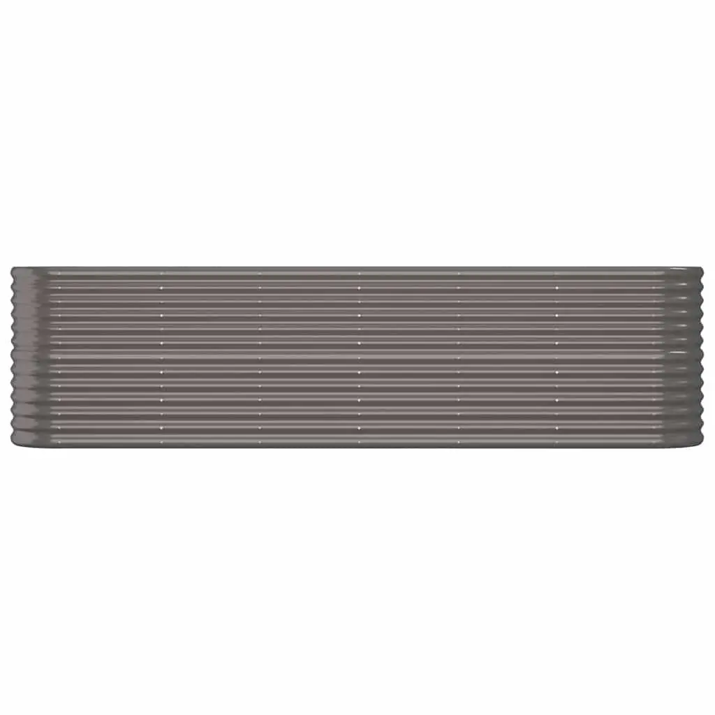 Raised Garden Bed Galvanised Steel Frame 260x40x68cm Grey Outdoor Planter Box for Vegetables