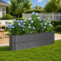 Practical Raised Garden Bed for Outdoor Use 260x40x68cm