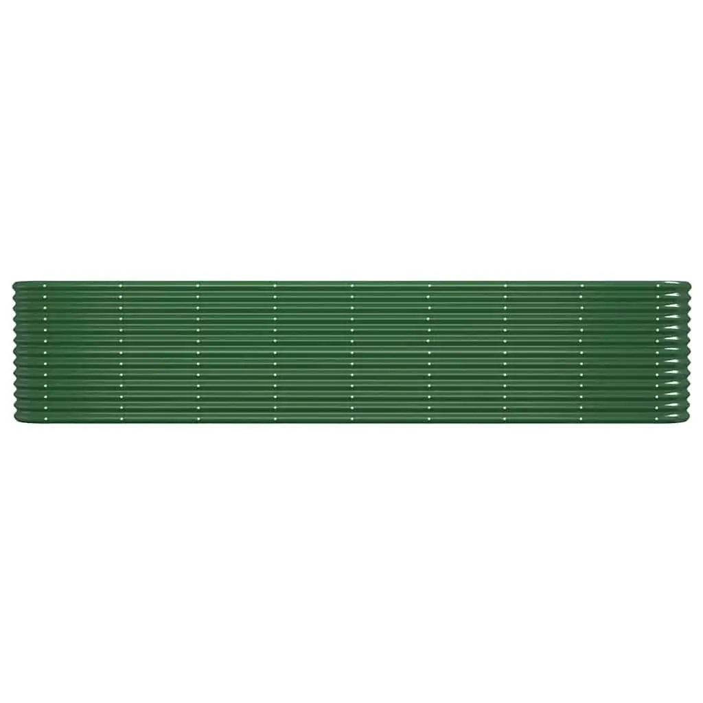 Raised Garden Bed Galvanised Steel Frame 332 x 40 x 68 cm Green