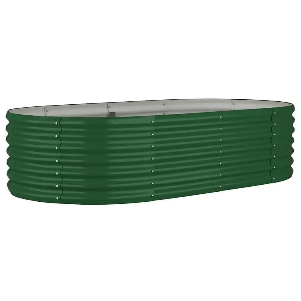 Raised Garden Bed Galvanised Steel Frame 152 x 80 x 36 cm Green