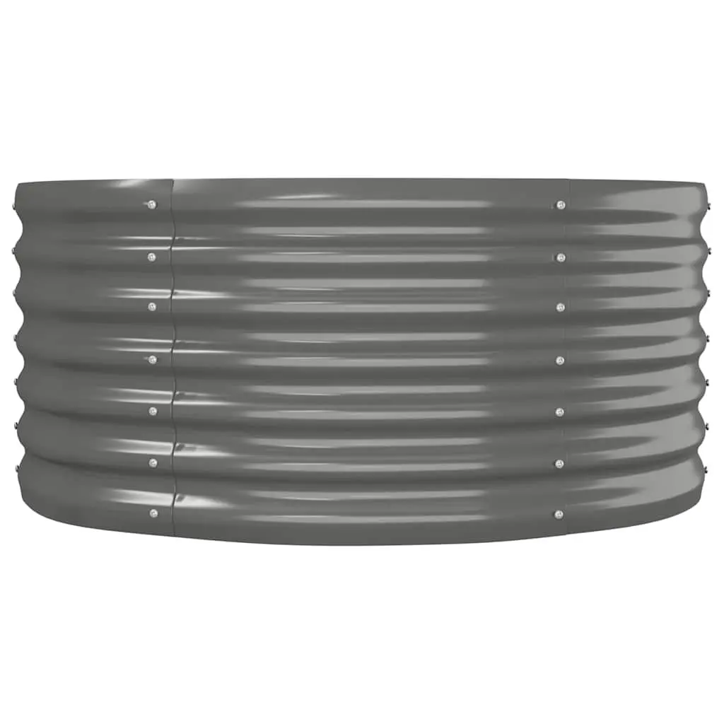 Garden Planter Raised Bed Galvanised Steel Frame Grey Spacious Outdoor for Vegetables Herbs Flowers 152x80x36cm Durable Construction