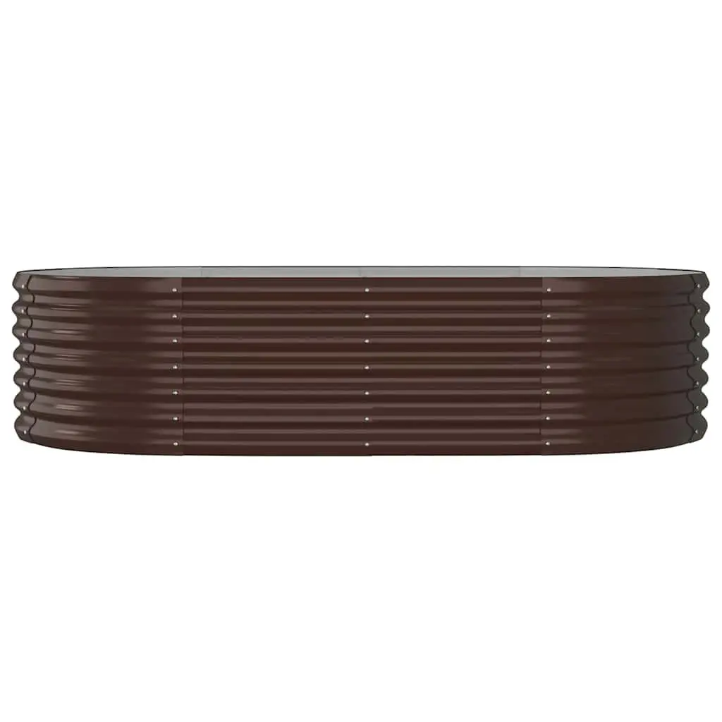 Raised Garden Bed Planter Galvanised Steel 152 x 80 x 36 cm Brown