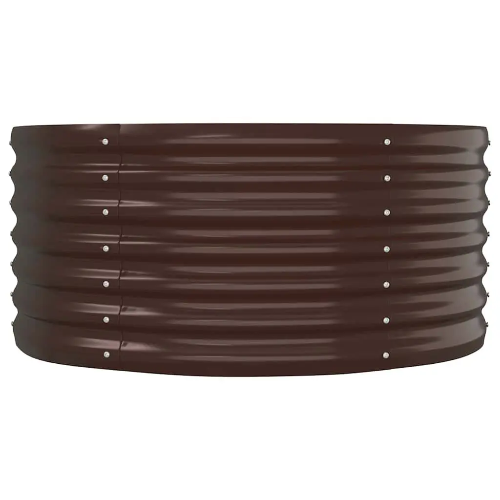 Raised Garden Bed Planter Galvanised Steel 152 x 80 x 36 cm Brown