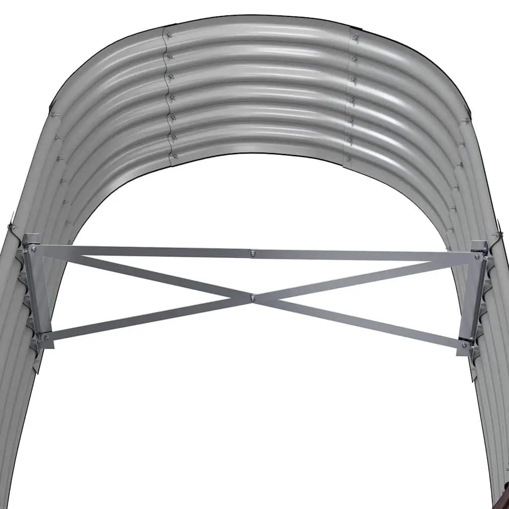 Raised Garden Bed Planter Galvanised Steel 152 x 80 x 36 cm Brown