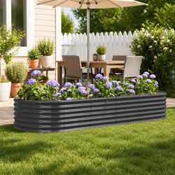 Practical Raised Garden Bed for Gardens, Balconies, and Patios 224x80x36cm