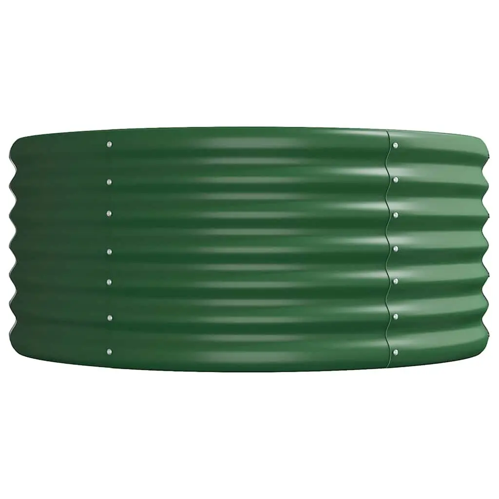 Raised Garden Bed Galvanised Steel Frame 296 x 80 x 36 cm Green