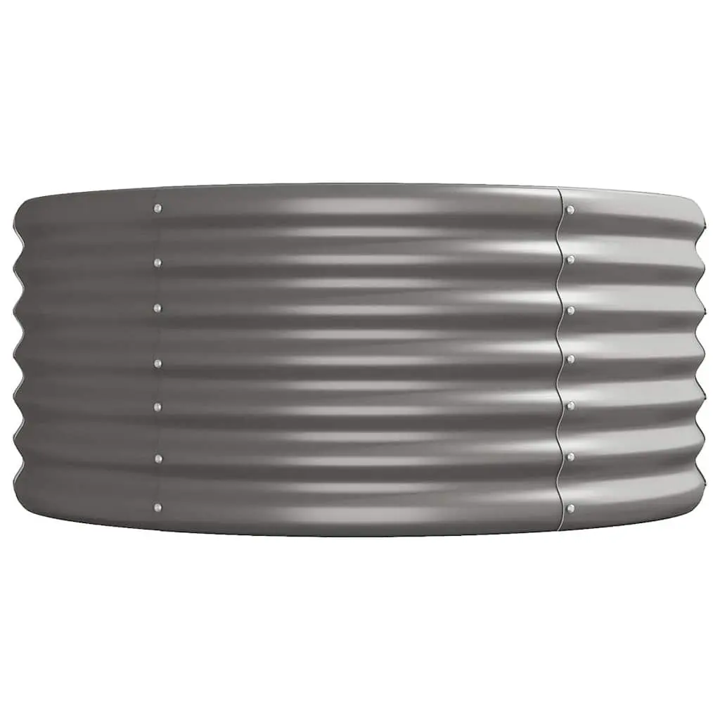 Garden Raised Bed Galvanised Steel Planter Box 296 x 80 x 36 cm Grey