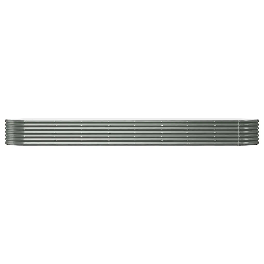 Garden Raised Bed Galvanised Steel Outdoor Planter Box Large Deep Frame Grey