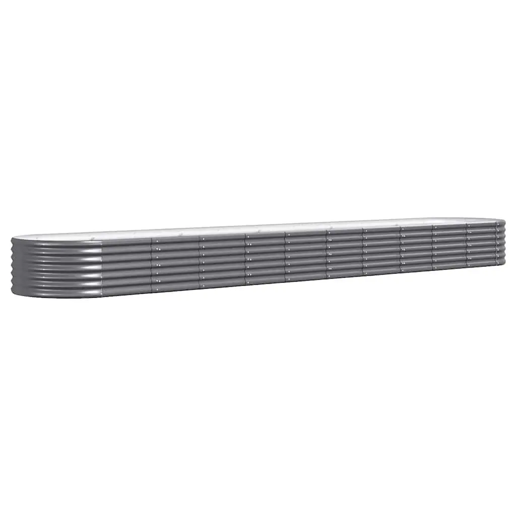 Raised Garden Bed Anthracite Steel Planter Large Outdoor Vegetables Flowers