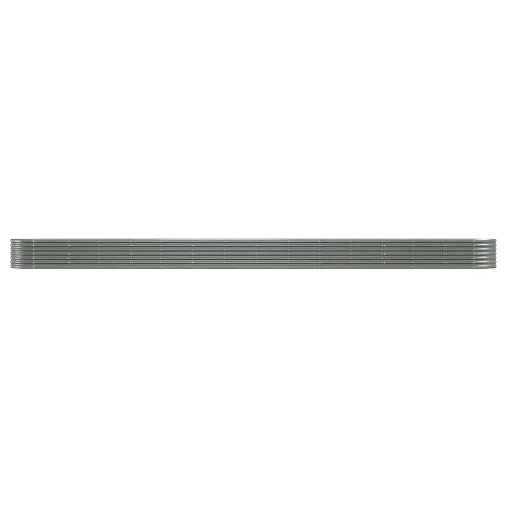 Raised Bed Planter Box Galvanised Steel Outdoor Grey 620x80x36cm