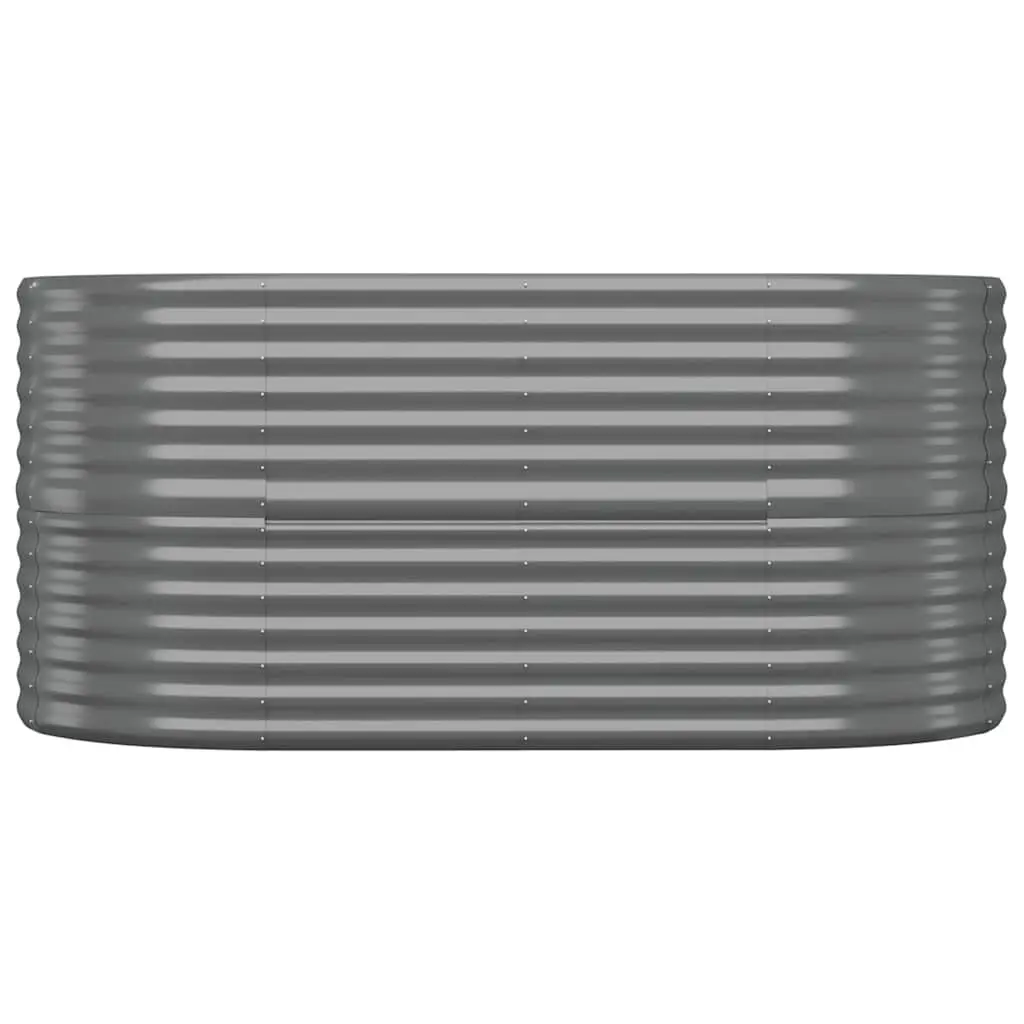 Garden Raised Bed Galvanised Steel Planter 152 x 80 x 68 cm Grey