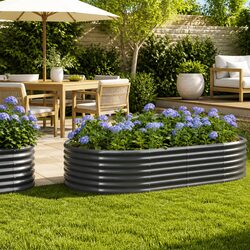 Versatile Galvanised Steel Garden Bed Planter for Your Home