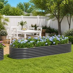 Versatile Galvanised Steel Planter for Any Outdoor Setting