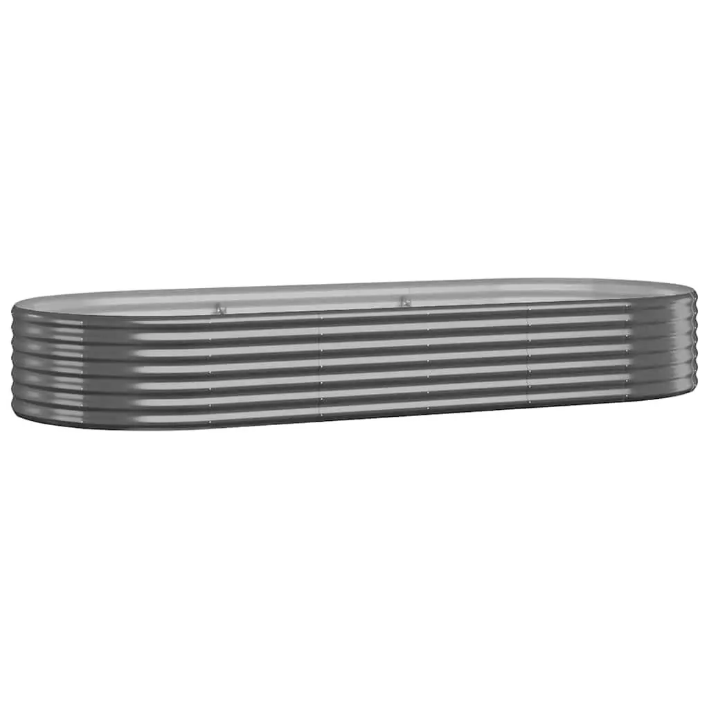 Raised Garden Bed Planter Galvanised Steel Frame 249 x 100 x 36 cm Anthracite