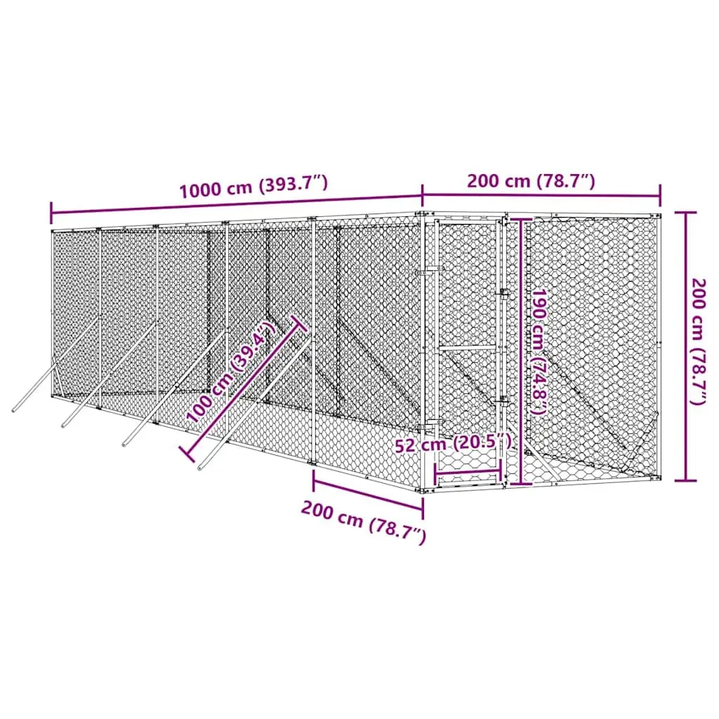 Outdoor Dog Kennel for Play and Rest